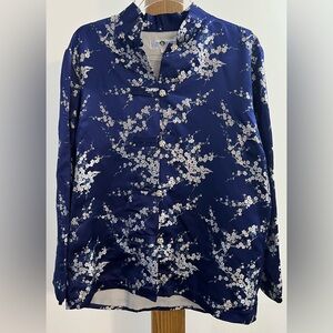 Floral‎ Blue Women's jacket